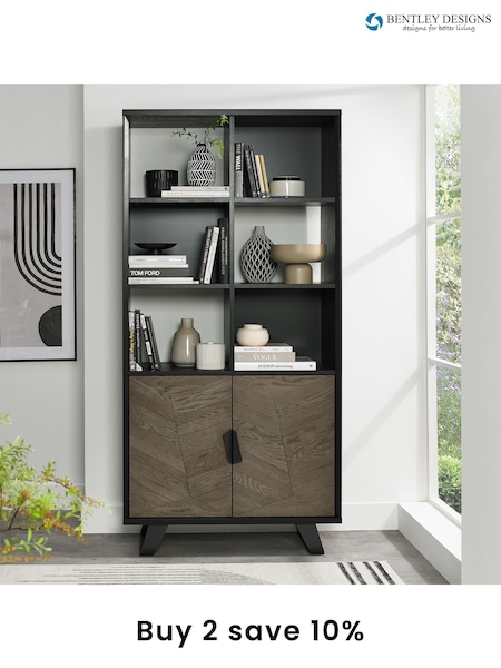 Bentley Designs Weathered Oak Peppercorn Emerson Display Unit (B81020) | £900