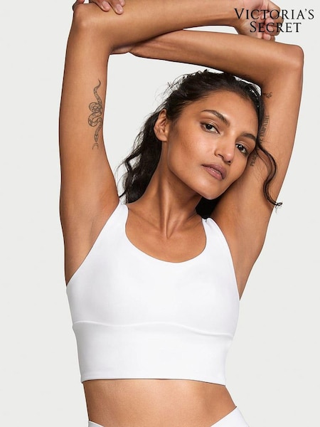 Victoria's Secret White Cross Back Mesh Sports Bra (B81039) | £49