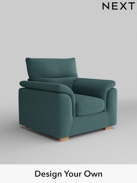 Chunky Chenille/Mid Teal Green Hayden Highback (B81202) | £750