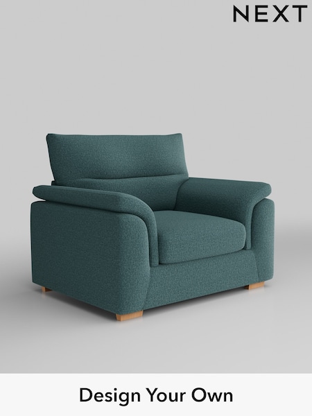 Chunky Chenille/Mid Teal Green Hayden Highback (B81202) | £850