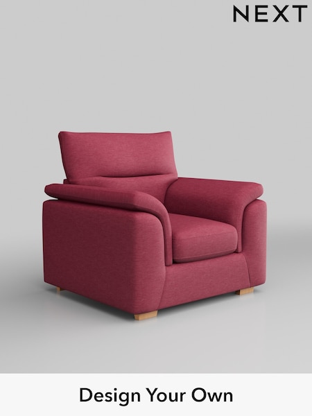 Fine Chenille Easy Clean/Mid Raspberry Pink Hayden Highback (B81539) | £750