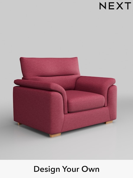 Fine Chenille Easy Clean/Mid Raspberry Pink Hayden Highback (B81539) | £850