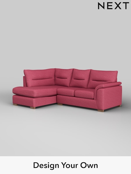 Fine Chenille Easy Clean/Mid Raspberry Pink Hayden Highback (B81539) | £1,825