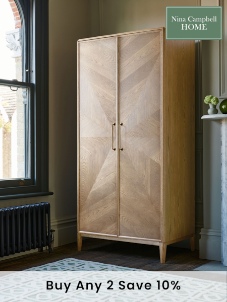 Nina Campbell Light Brown Tedworth Wardrobe (B81640) | £975