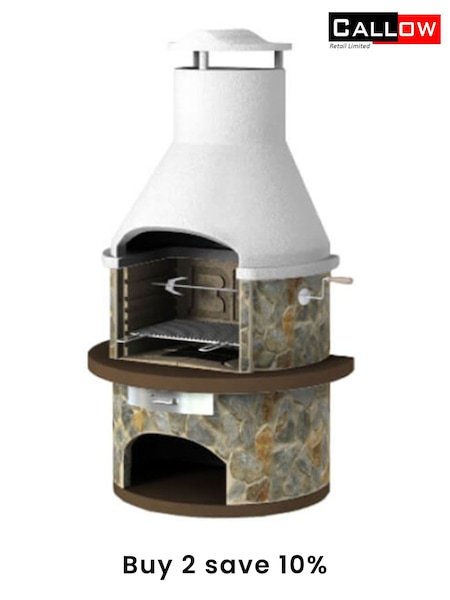Callow White Rondo Modern Masonery BBQ Grill (B81721) | £1,033