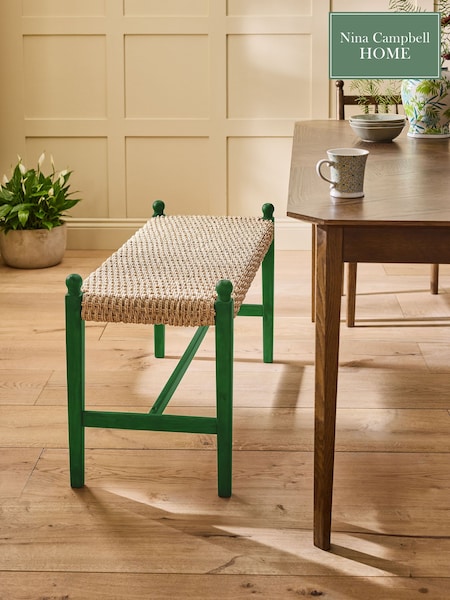 Nina Campbell Green Alder Dining Bench (B82140) | £150