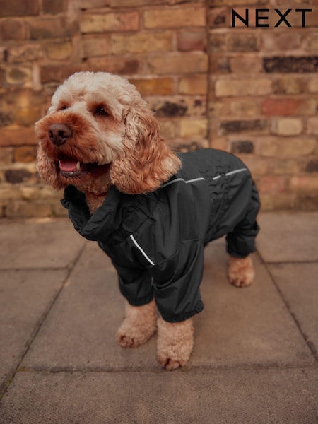 Black 4-Leg Waterproof Dog Coat (B82290) | £24 - £28