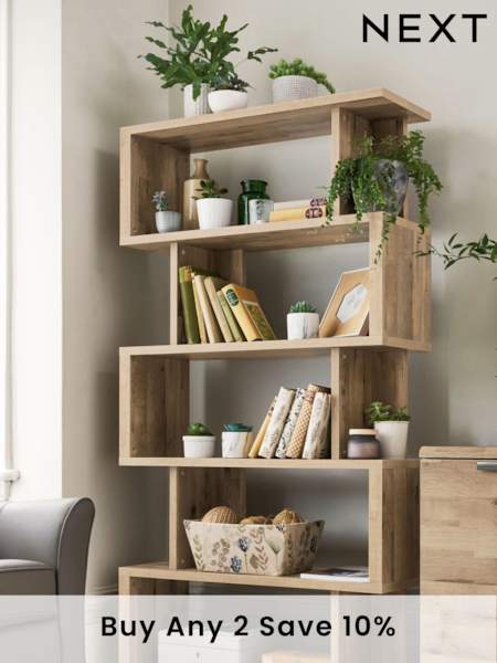Light Bronx Oak Effect Display Shelf (B82371) | £275