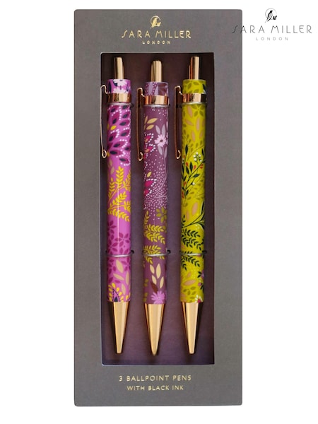 Sara Miller Haveli Garden Ballpoint Pens Set of 3 (B82600) | £20