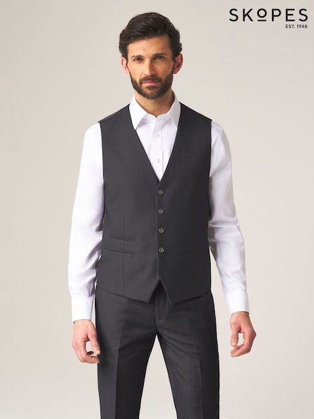Skopes Dark Grey Madrid Regular Fit Suit Waistcoat (B82835) | £45