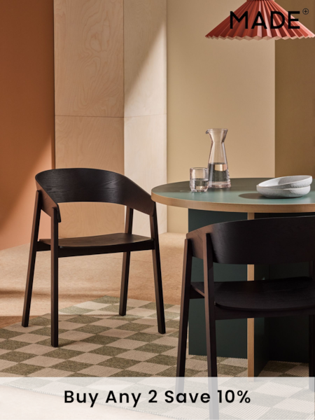 MADE.COM Set of 2 Black Aster Dining Chairs (B83246) | £379