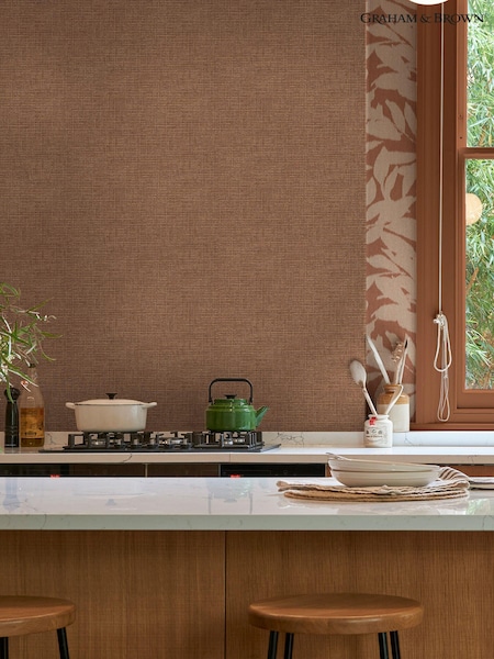 Graham & Brown Clay Rustic Weft 10M Wallpaper (B83407) | £85