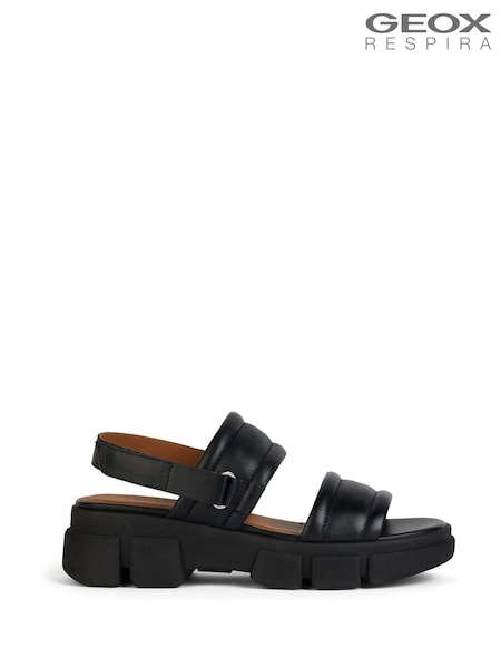 Geox Lisbona Black Sandals (B83474) | £110