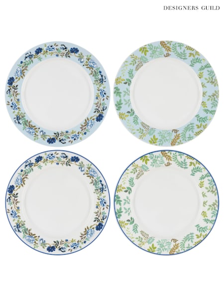 Designers Guild Porcelaine De Chine Dinner Plates Set Of 4 (B83625) | £48