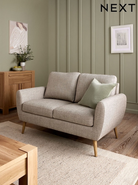 Chunky Weave Mid Natural Wilson Compact 2 Seater Sofa in a Box (B83741) | £499