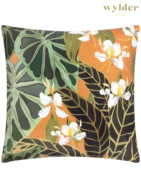 Wylder Tropics Multicolour Kali Leaves Tropical Outdoor Cushion (B83747) | £22