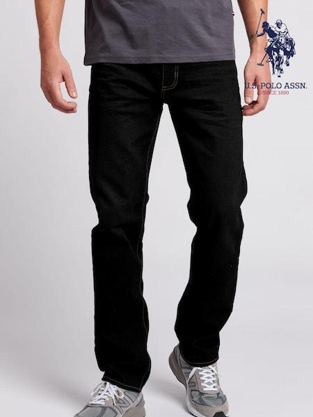 U.S. Polo Assn. Black Mens 5 Pocket Denim Jeans (B83936) | £65