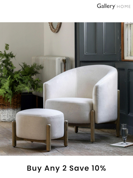Gallery Home Natural Stanley Leather Armchair (B83982) | £497