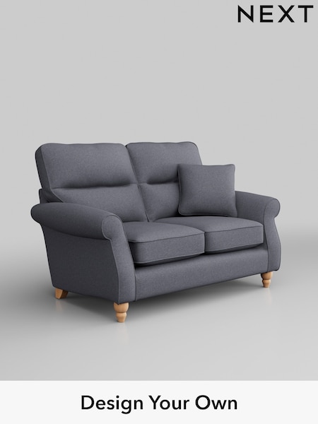Tweedy Blend Easy Clean/Mid Slate Blue Ashford Highback (B84092) | £1,125