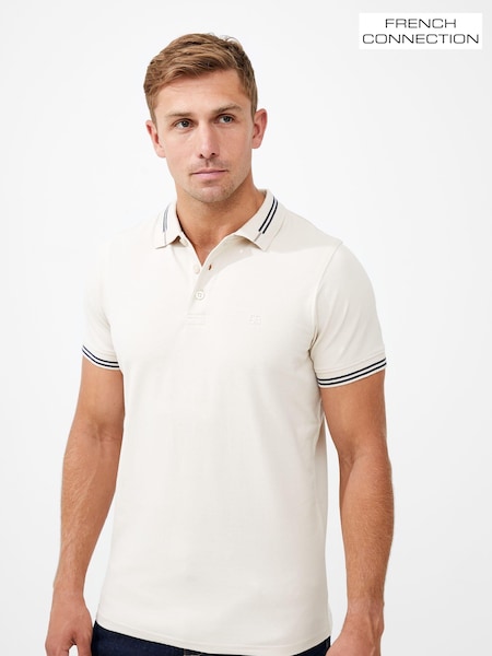 French Connection Natural Mataware Polo Shirt (B84147) | £25