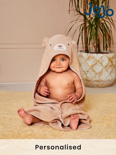 JoJo Maman Bébé Bear Personalised Character Hooded Towel (B84285) | £25.50
