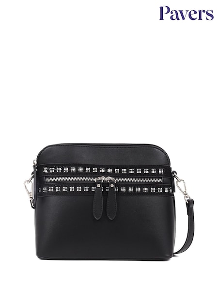 Pavers Black Pavers Zip-Fasten Crossbody Black Bag (B84635) | £28