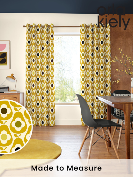 Orla Kiely Yellow Multi Pear Made to Measure Curtains (B85092) | £91