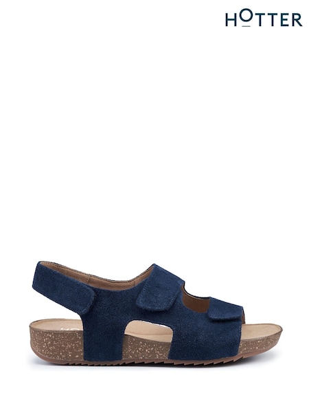 Hotter Blue Regular Fit Explore Touch Fastening Sandals (B85167) | £59