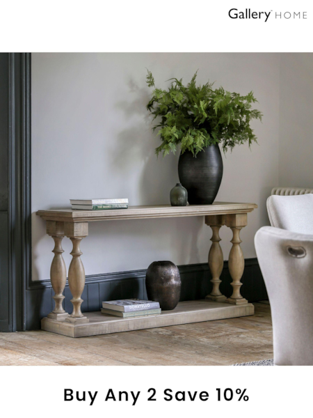 Gallery Home Natural Eastfield Console Table (B85308) | £697