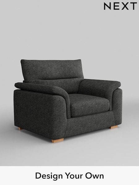Boucle Weave Easy Clean/Charcoal Grey Hayden Highback (B85481) | £750