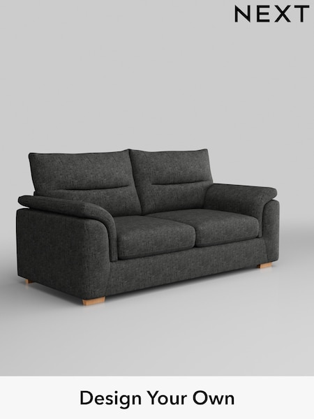 Boucle Weave Easy Clean/Charcoal Grey Hayden Highback (B85481) | £1,125