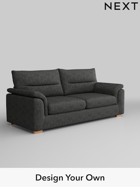 Boucle Weave Easy Clean/Charcoal Grey Hayden Highback (B85481) | £1,225