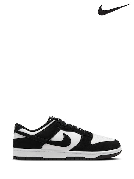 Nike White/Black Suede Dunk Low Trainers (B85595) | £110