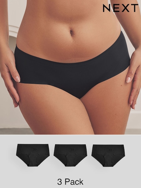 Black Short No VPL Comfort Knickers 3 Pack (B86247) | £17