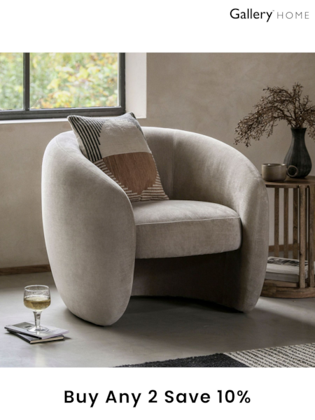 Gallery Home Cream Codie Leather Armchair (B86346) | £861