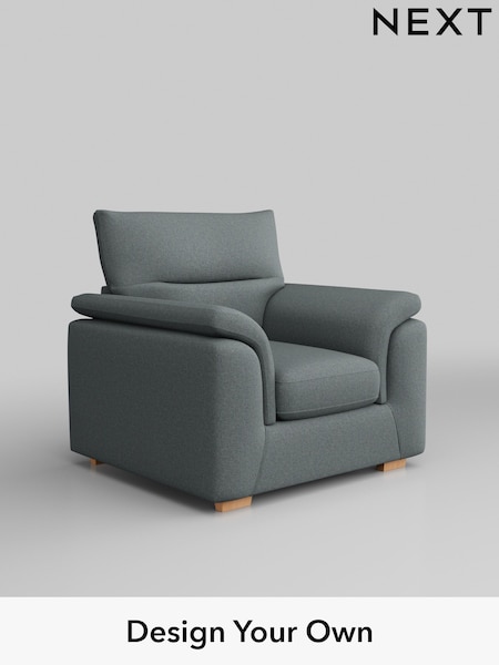 Tweedy Blend Easy Clean/Mid Slate Teal Green Hayden Highback (B86414) | £650