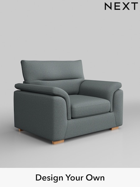 Tweedy Blend Easy Clean/Mid Slate Teal Green Hayden Highback (B86414) | £750