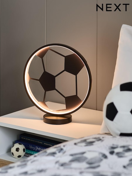Black Football Rechargeable Battery Wireless Table Lamp (B86440) | £50