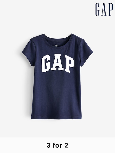 Gap Navy Blue Logo Graphic Short Sleeve Crew Neck T-Shirt (4-13yrs) (B86468) | £10