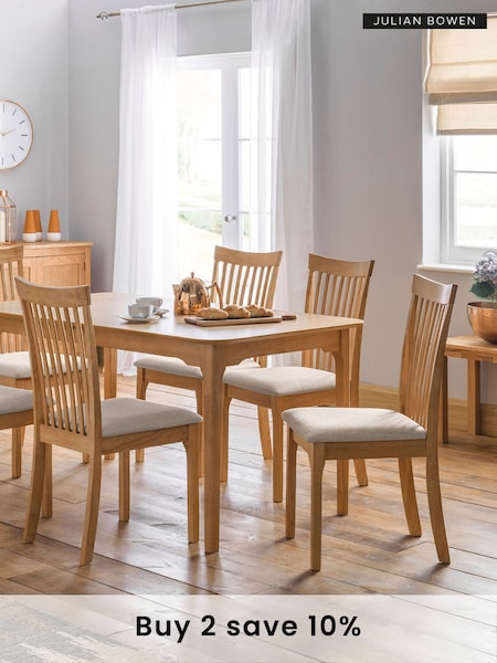 Julian Bowen Light Oak Ibsen Dining Chairs Set Of 2 (B86672) | £170