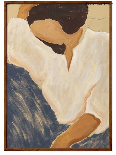 Paper Collective White Silent Dreams Framed Wall Art Print in Dark Oak Frame (B86698) | £70 - £110