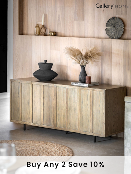 Gallery Home Brown Dalry 4 Door Sideboard (B86861) | £779
