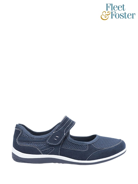 Fleet & Foster Blue Morgan Touch Fastening Shoes (B86924) | £42
