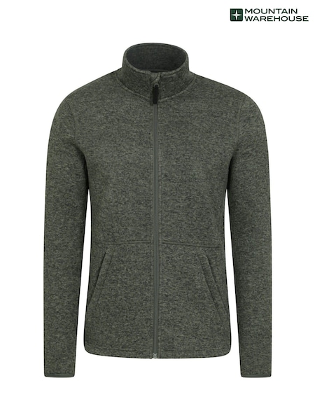 Mountain Warehouse Green Mens Idris II Full-Zip Fleece Jacket (B86935) | £48
