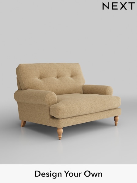 Chunky Chenille/Mid Camel Brown Erin Buttoned Back Deep Relaxed Sit (B87186) | £1,025
