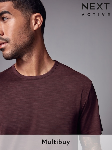 Burgundy Red Active Gym Training T-Shirt (B87288) | £16