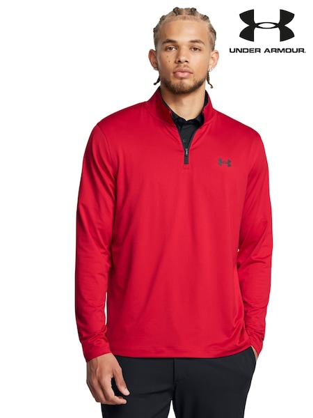 Under Armour Red Golf Match Play Quarter Zip Sweatshirt (B87636) | £55