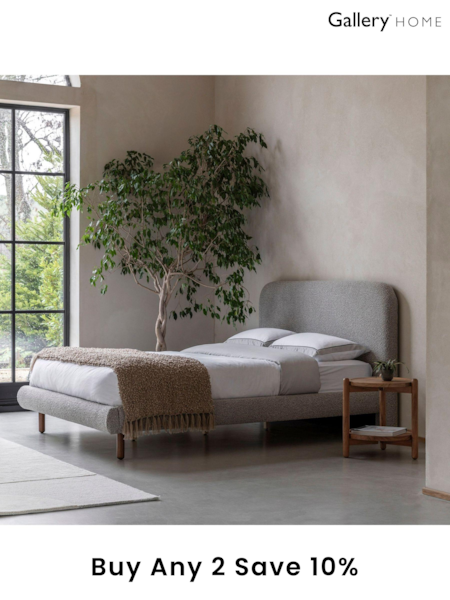 Gallery Home Warm Grey Filey Upholstered Boucle Bed (B87925) | £700 - £750