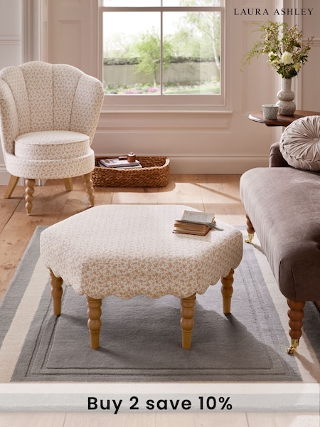 Laura Ashley Glynteg Dusky Rose Pink Large Footstool (B88243) | £250
