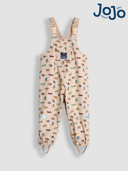 JoJo Maman Bébé Stone Bug Print Waterproof Dungarees (B88299) | £39.50 - £41.50